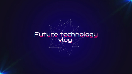 Future Information Technology Vlog In Blue YouTube intro Design Template