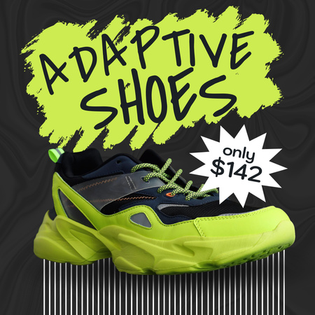 Sale Offer of Stylish Adaptive Shoes Instagram Design Template