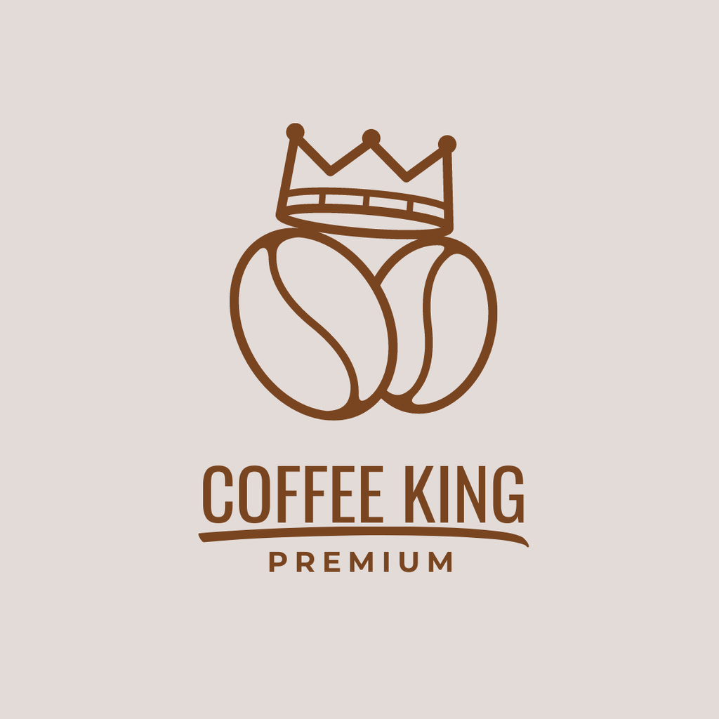 Offering Premium Quality Coffee Beans Logo 1080x1080px Šablona návrhu