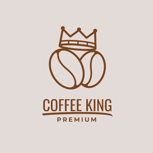 Offering Premium Quality Coffee Beans Logo 1080x1080px Modelo de Design