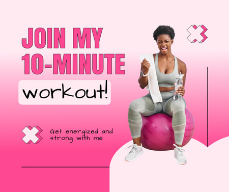 Fast And Effective Workout As Social Media Trend Facebook Design Template
