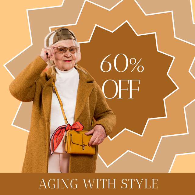 Age-friendly Items With Discount For Accessories And Clothes Instagramデザインテンプレート