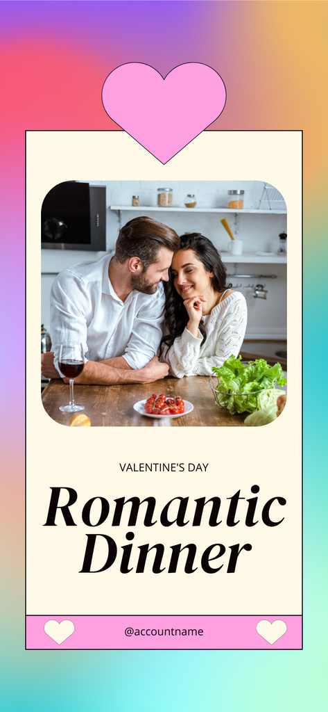 Designvorlage Excellent Dinner For Two Due Valentine's Holiday für Snapchat Geofilter