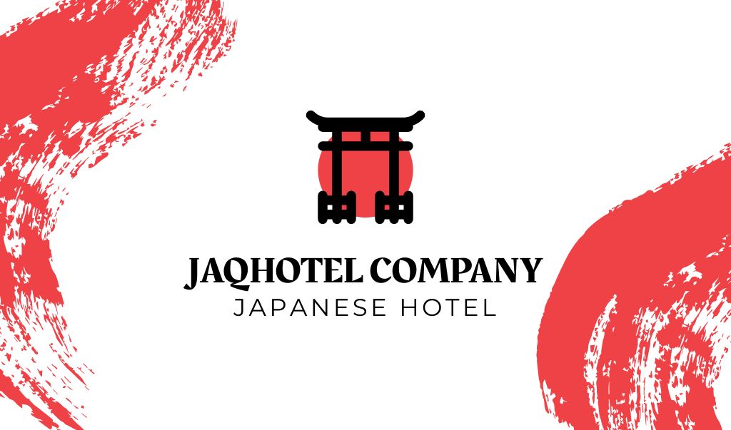 Platilla de diseño Japan Hotel Services Offer Business card