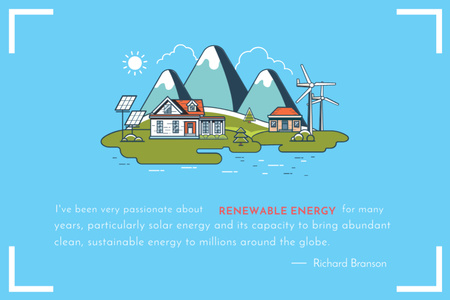 Renewable energy technologies Postcard 4x6in Modelo de Design