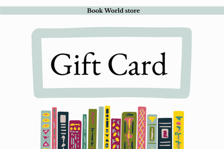 Gift Card Offer to Bookstore Gift Certificate Tasarım Şablonu