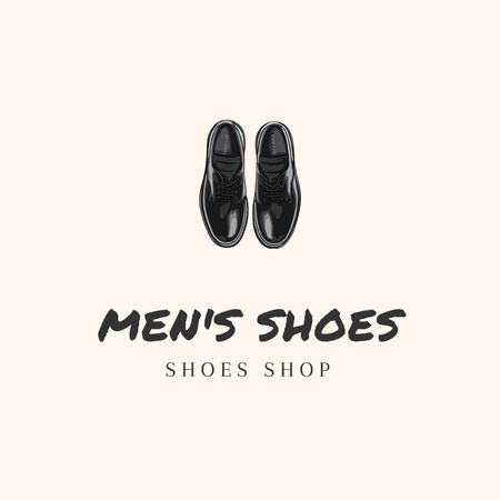 Male Shoes Sale Offer Logo 1080x1080px – шаблон для дизайну