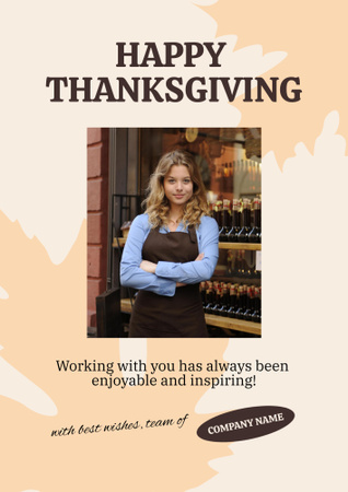 Thanksgiving Holiday Greeting from winery Poster B2 Design Template