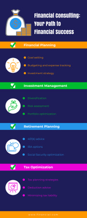 Finansal Başarı için İpuçları Infographic Tasarım Şablonu
