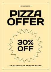Offer Discount on Round Pizza with Cheese and Basil