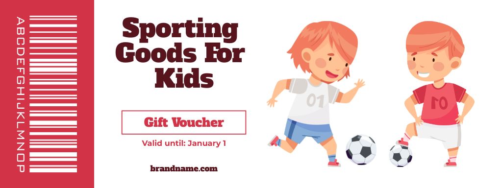 Sporting Goods Store Voucher Couponデザインテンプレート