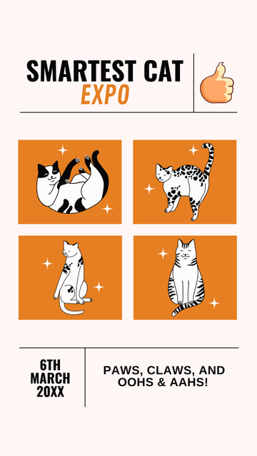 Announcement of Grand Smart Cat Exhibition Instagram Video Story – шаблон для дизайну