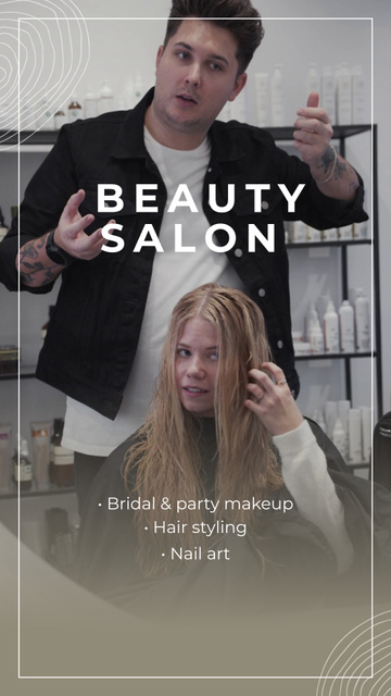 Beauty Salon With Various Services Offer TikTok Video – шаблон для дизайна