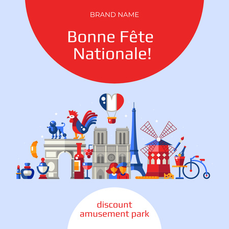 Discount For Amusement Park Instagram tervezősablon