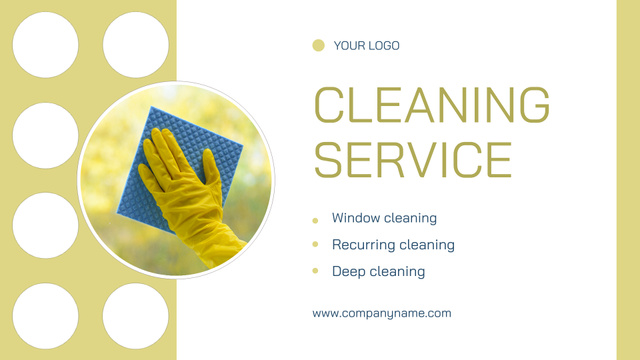 Various Cleaning Service Offer In Green Full HD video Tasarım Şablonu