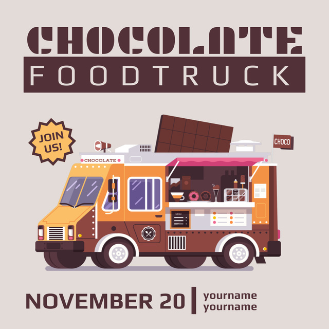 Street Food Ad with Chocolate Instagram – шаблон для дизайну