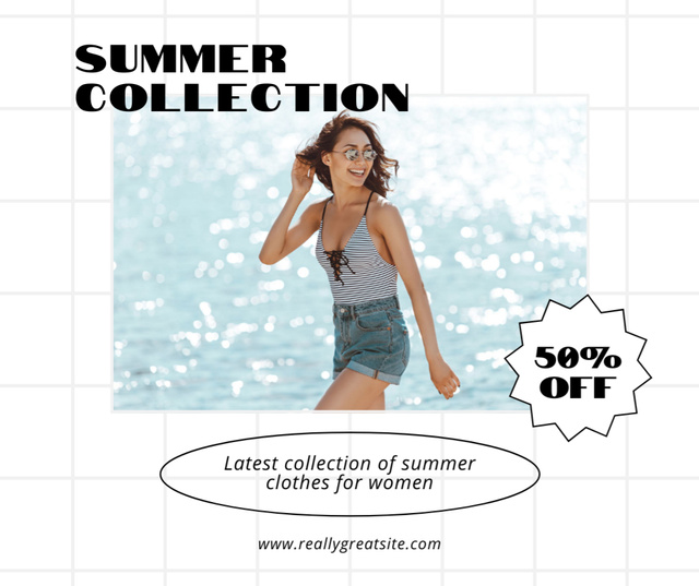 Latest Collection of Summer Clothes Facebook Šablona návrhu