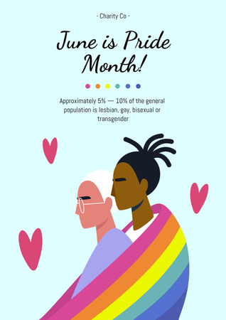 Pride Month Announcement Poster Design Template