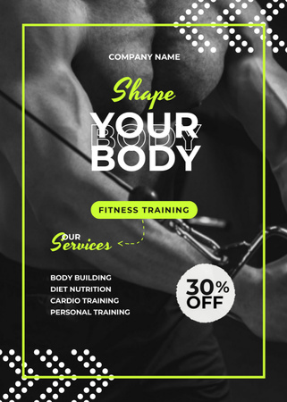 Fitness Center Services Flayer Design Template