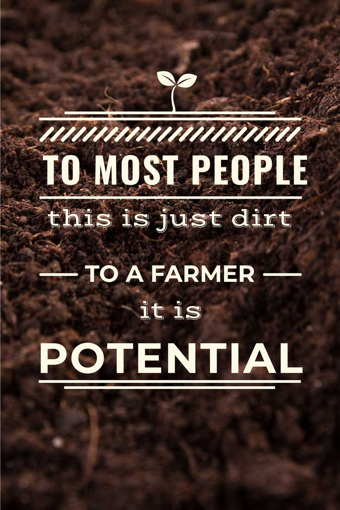 Platilla de diseño Quotation about Agriculture Pinterest