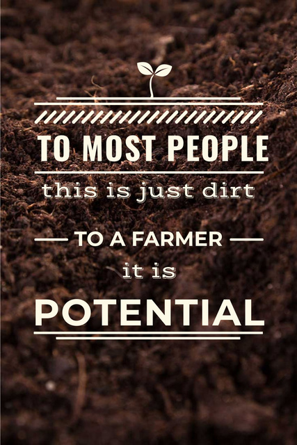 Quotation about Agriculture Pinterest Design Template
