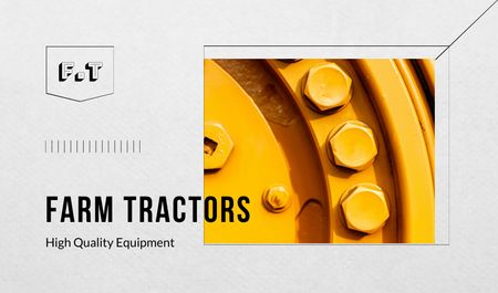 Tractor metal details Business card Design Template