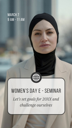 Women's Day E-Seminar Announce Instagram Video Story Design Template