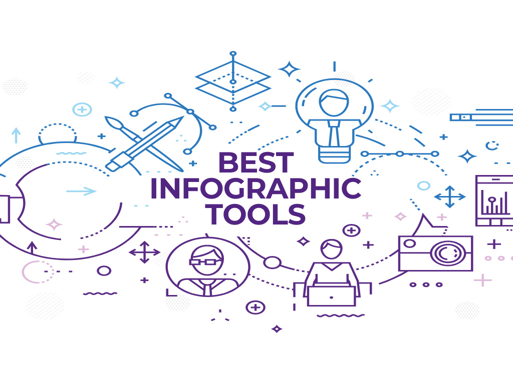 Infographic tools with Tech icons Presentation Design Template