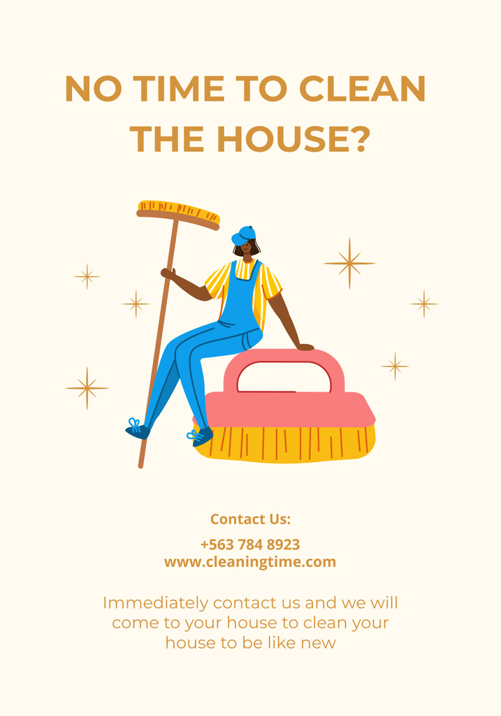 House Cleaning Services Offer Poster 28x40in – шаблон для дизайна
