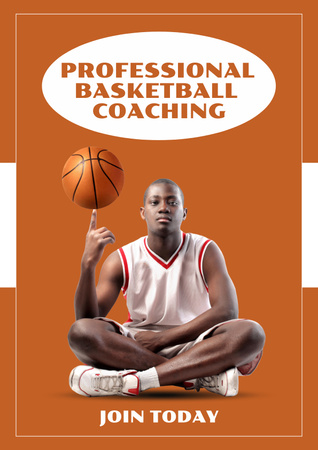 Ammattimainen koripalloharjoittelumainos Poster Design Template