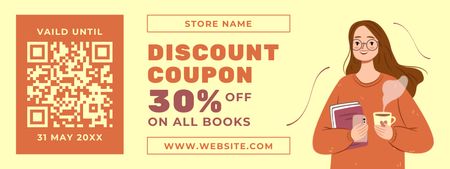 Discount Offer by Bookstore Coupon Modelo de Design