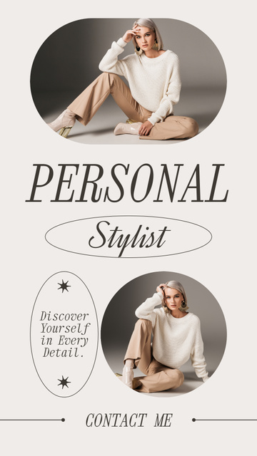 Ontwerpsjabloon van Instagram Story van Personal Elegant Style Promotion