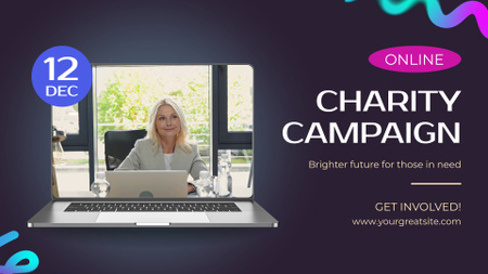 Bright jótékonysági kampány promóciója szlogennel Full HD video tervezősablon