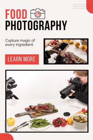 Food Photography Ad Pinterest Design Template