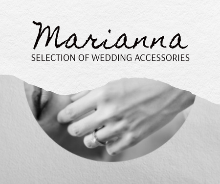 Ontwerpsjabloon van Large Rectangle van Wedding Accessories Shop Announcement