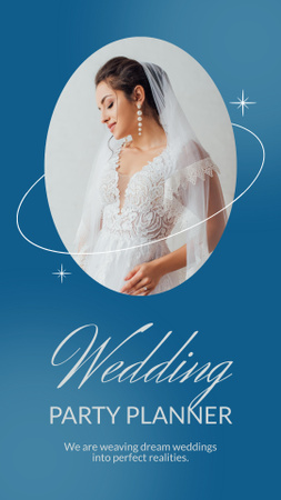 Wedding Planner Services with Elegant Bride Instagram Story Design Template