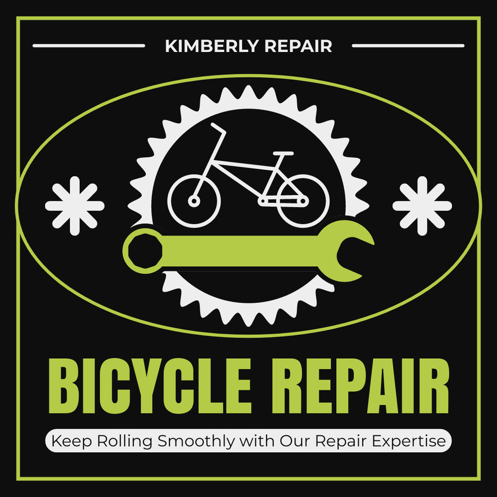 Plantilla de diseño de Bicycle Repair Point Instagram AD 