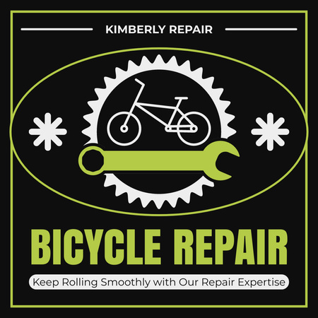 Plantilla de diseño de Punto de reparación de bicicletas Instagram AD 