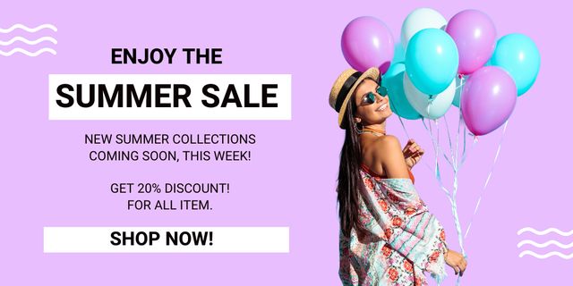 Enjoy Summer Sale Twitter tervezősablon