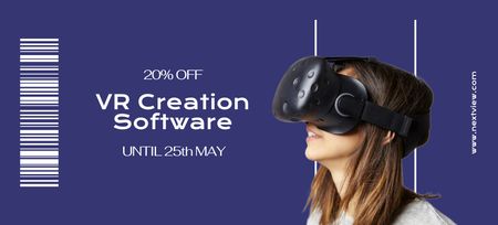 Platilla de diseño Discount on VR Creation Software Coupon 3.75x8.25in