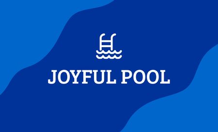 Swimming Pool Loyalty Program Business Card 91x55mm Design Template