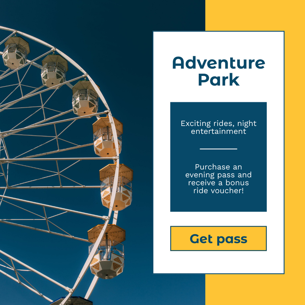 Plantilla de diseño de Spectacular Adventure Park With Voucher For Evening Pass Instagram 