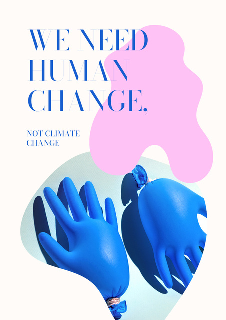 Template di design Climate Change Awareness Poster A3