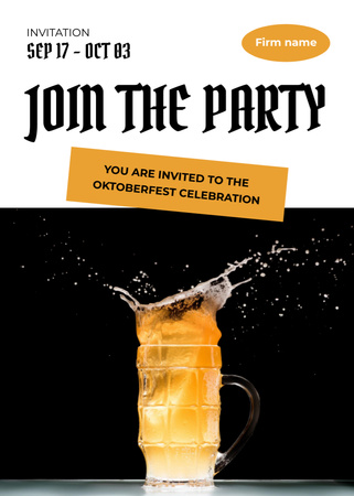 Plantilla de diseño de Oktoberfest Celebration Announcement Invitation 