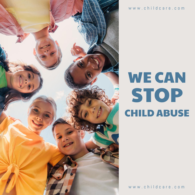 Holding a Campaign Against Child Abuse Instagram Design Template