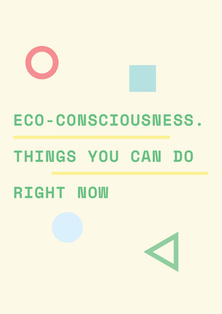 Frase sobre consciência ecológica Poster Modelo de Design