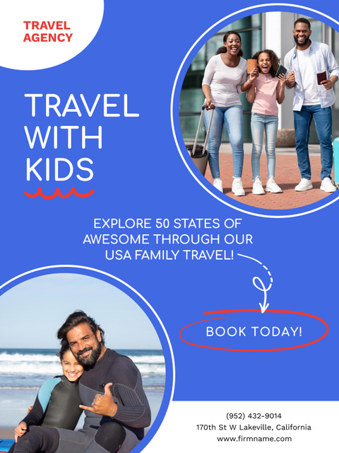 Travel Tour Offer for Family Poster 36x48in Design Template