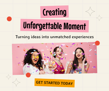 Services for Creating Unforgettable Moments at Party Facebook Design Template