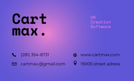 Man Wearing Virtual Reality Glasses Business Card 91x55mm Design Template