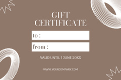 Special Gift Voucher with White Geometric Shapes